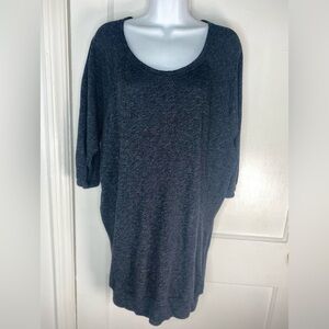 James Perse Saks Fifth Avenue Heather Gray Oversized Tunic Shirt